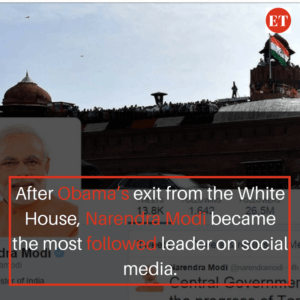 After Obama’s exit from the White House, Narendra Modi became the most followed leader on social media.