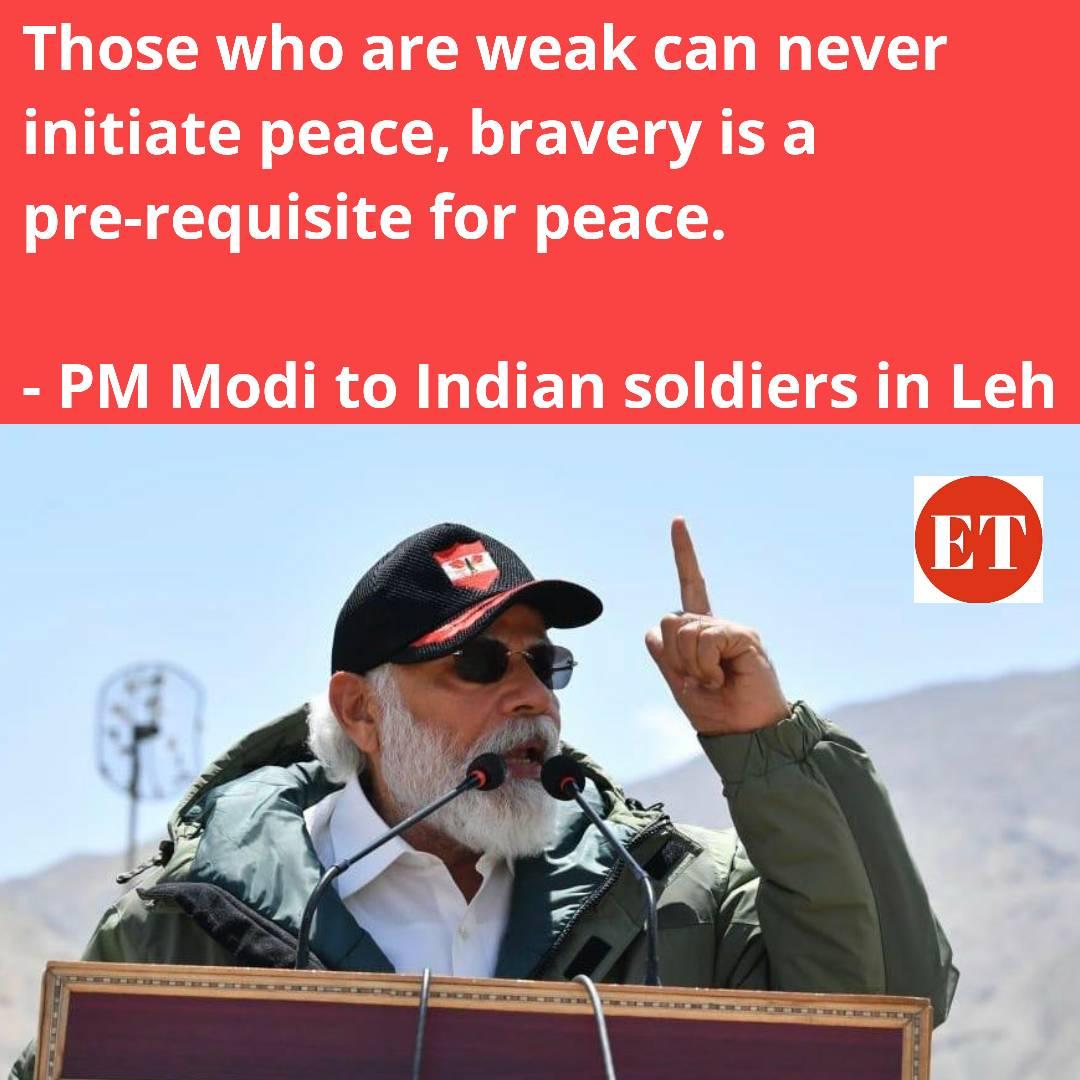 weak can never initiate peace - PM Modi